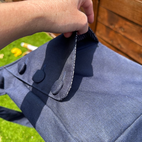 Ogio Brooklyn Women's Tablet Purse Navy Blue Canvas Crossbody Button Zipper - Picture 10 of 12